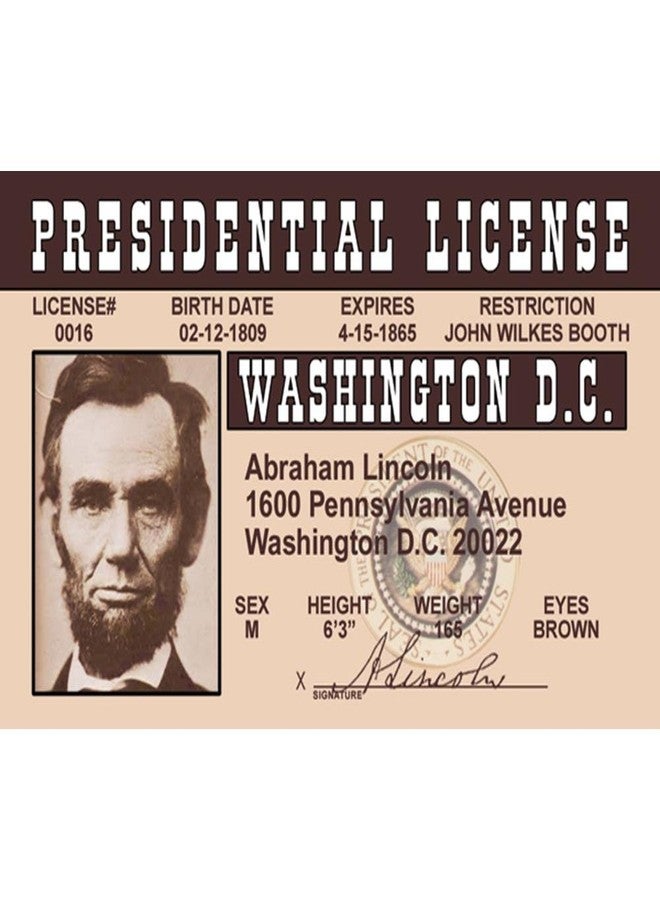 Signs 4 Fun Parody Driver’s License | Abe Lincoln ID | Fake ID Novelty Card | Collectible Trading Card Driver’s License | Novelty Gift for Holidays | Made in The USA